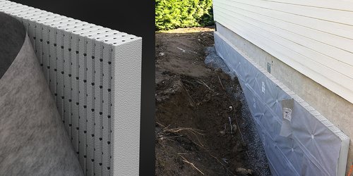 Thermodrän-lämmöneriste kellareiden ulkopuoliseen eristykseen