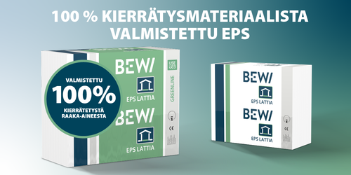 Markkinoiden ainoa 100 % kierrätetty EPS-eriste